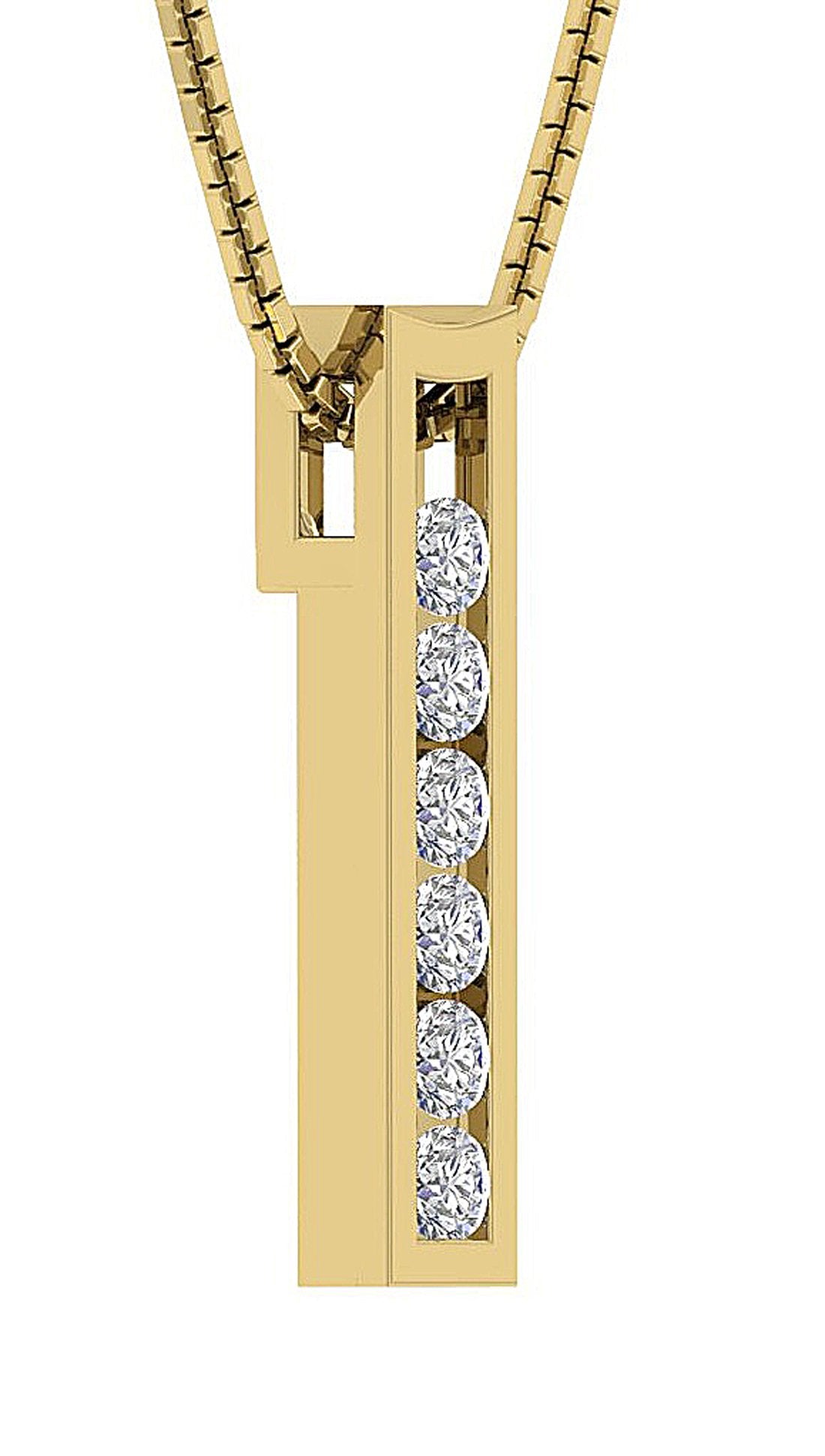 14k/18k Solid Gold Genuine Diamond SI1/I1 G 0.50 Ct Designer Fashion Pendant