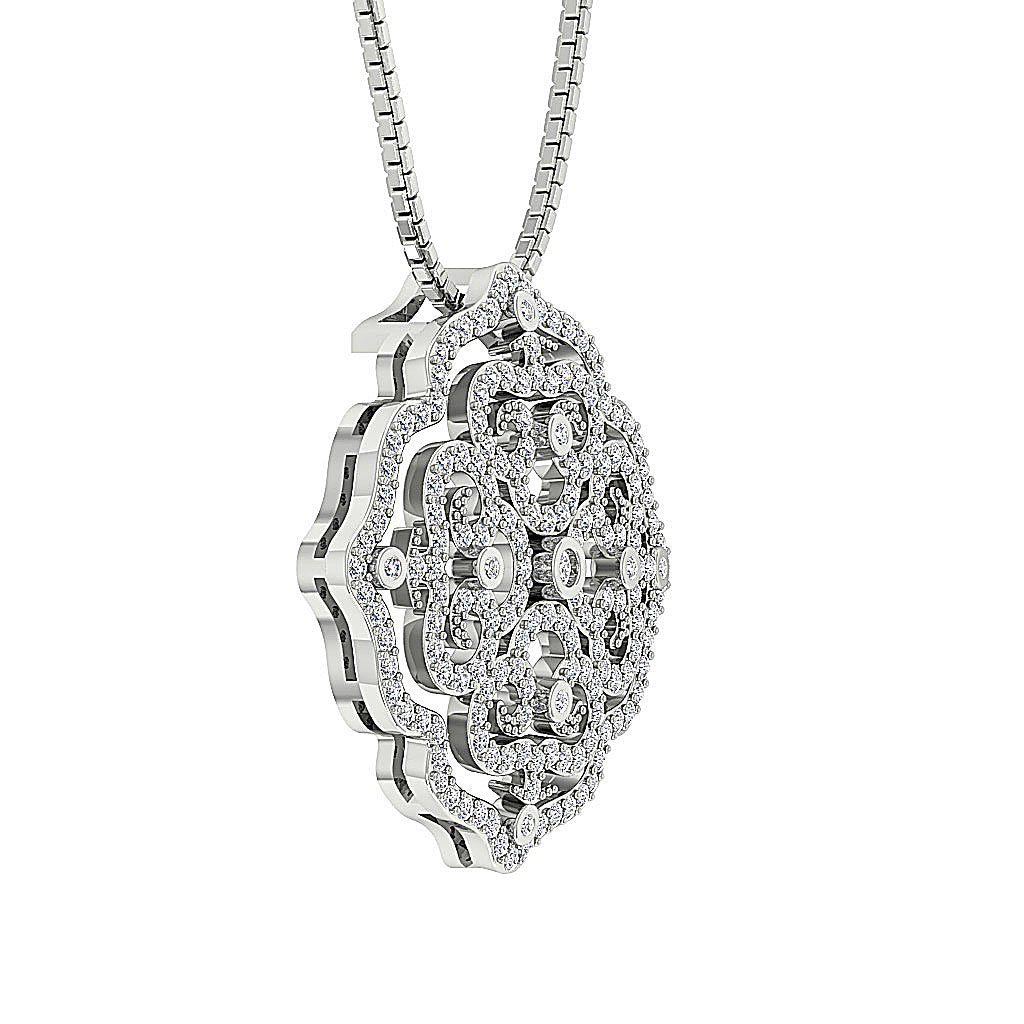 14k/18k Solid Gold Round Diamonds SI1/I1 G 1.00 Carat Antique Fashion Pendants