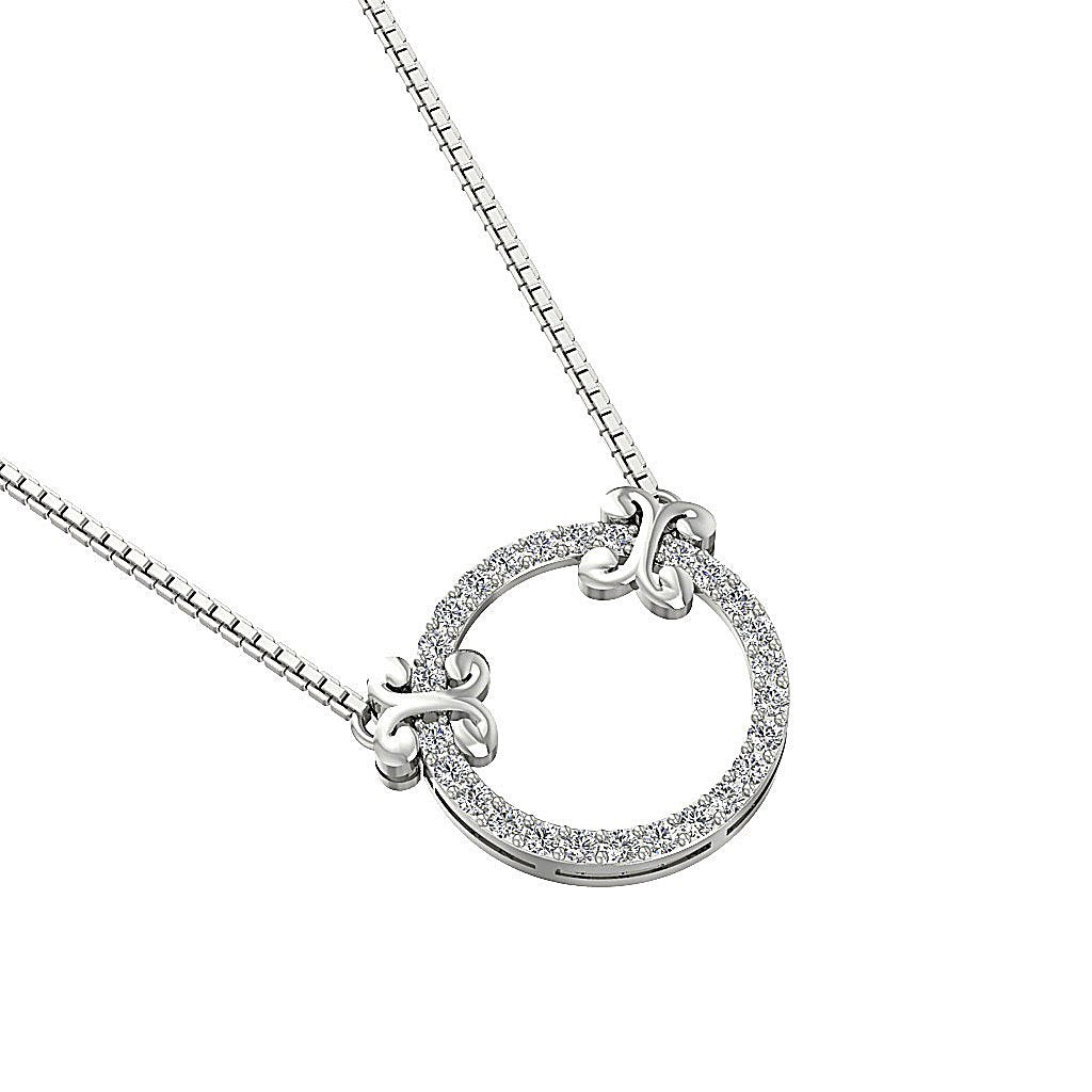 14k/18k Solid Gold Vintage Fashion Pendant SI1/I1 G 0.40 Carat Natural Diamond