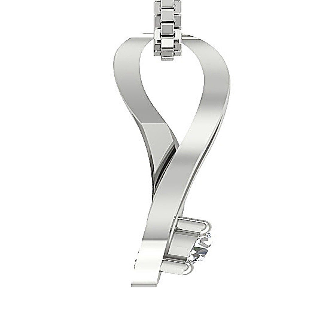 VS1/SI1/I1 0.30 Ct Round Diamond 14k/18k Gold Designer Solitaire Pendants