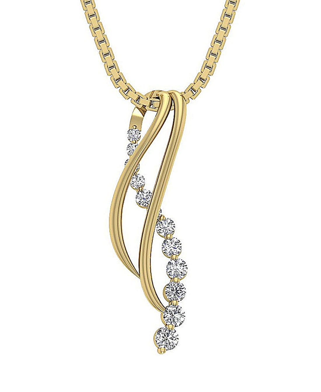 SI1/I1 G 0.20 Carat Unique Fashion Pendant Round Diamond 14k/18k Solid Gold
