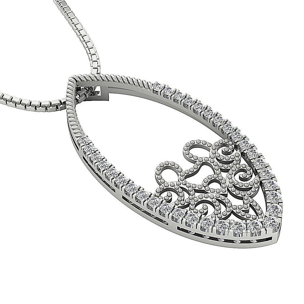 VVS1/VS1/SI1/I1 0.40 Carat Designer Fashion Pendants 14k/18k Gold Round Diamond