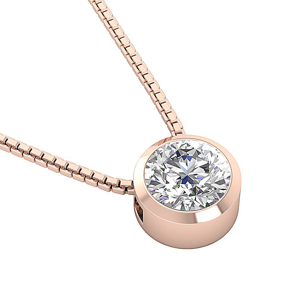 14k/18k Solid Gold Genuine Diamonds SI1/I1 1.00 Carat Unique Fashion Pendants