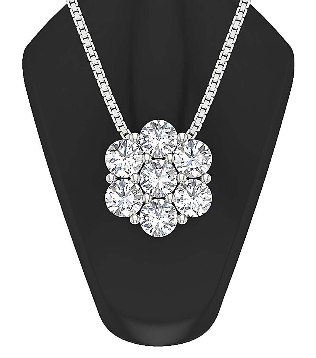 14k/18k Solid Gold Round Diamonds SI1/I1 G 1.60 Carat Unique Fashion Pendants