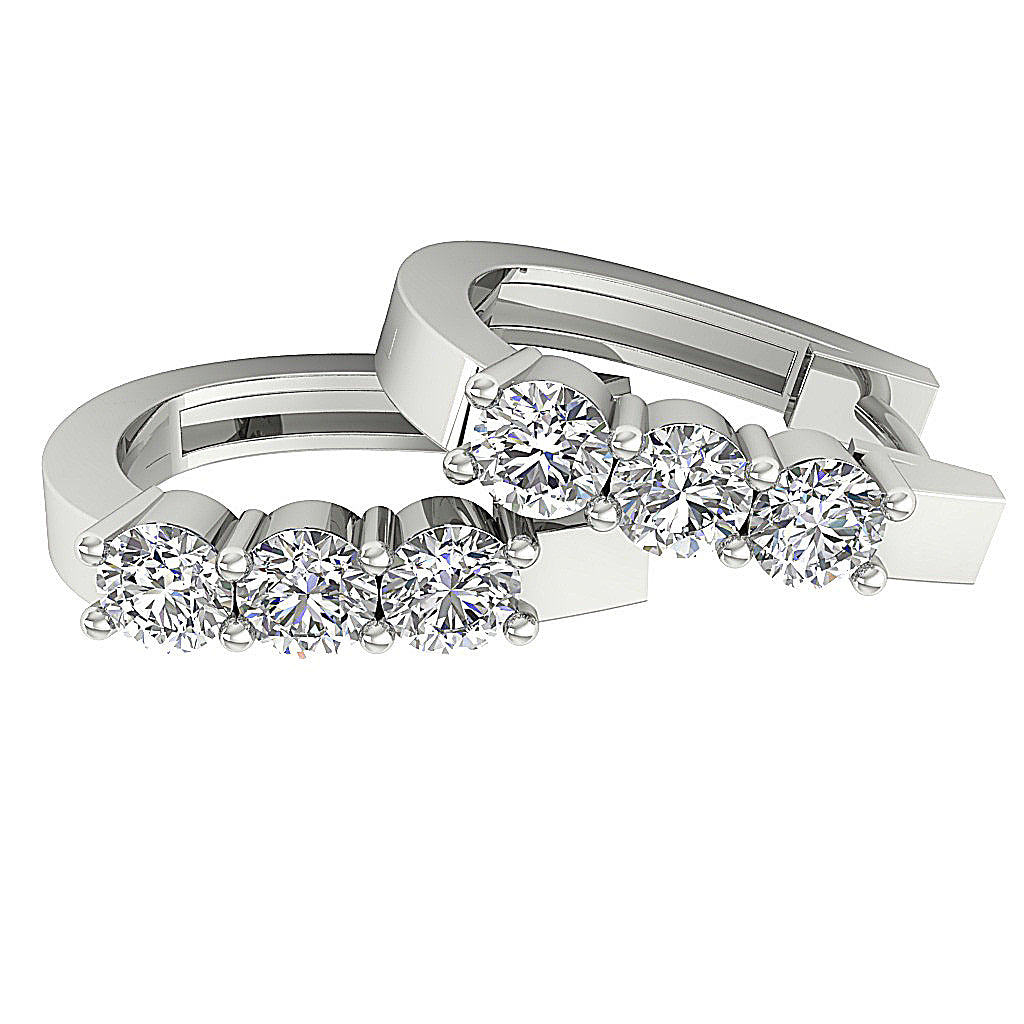 14kGoldRoundDiamondAntiqueEarringSet