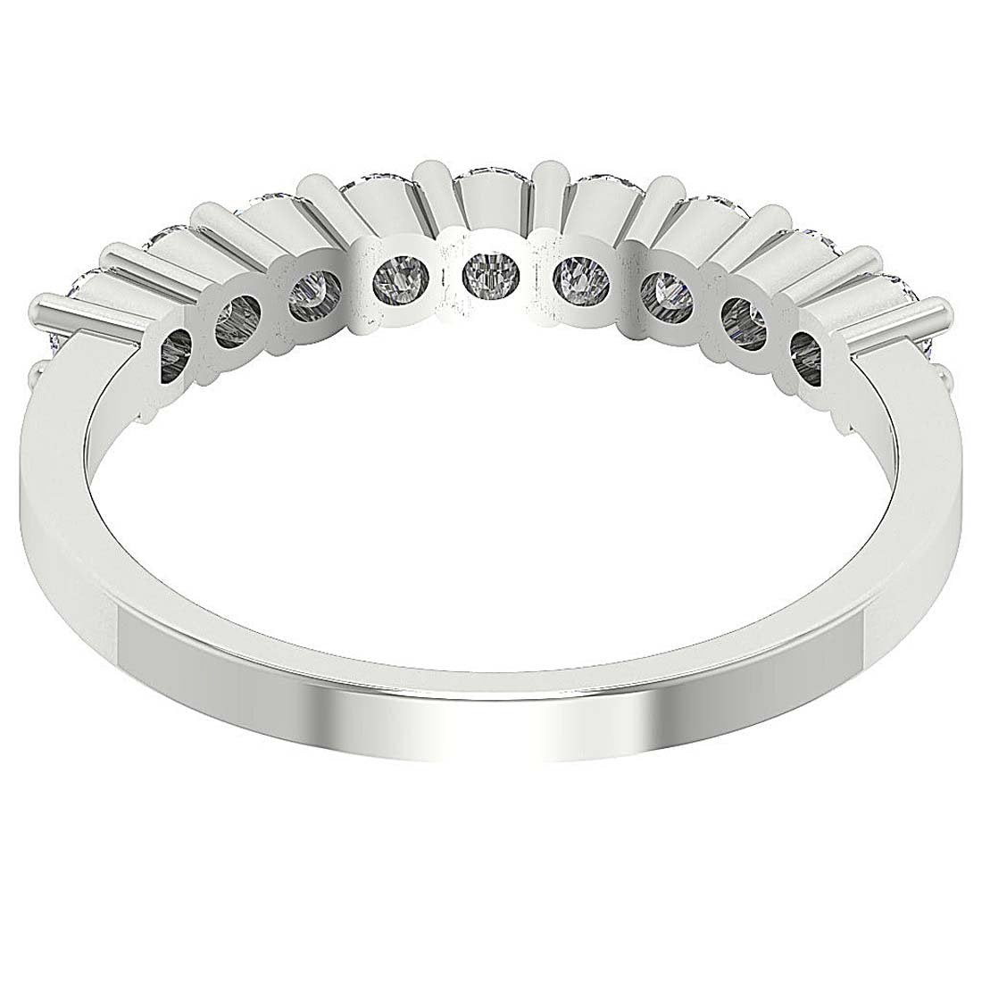 I1 G 0.60 Ct Round Cut Diamond Prong Set 14K Solid Gold Wedding Ring 2.70 MM