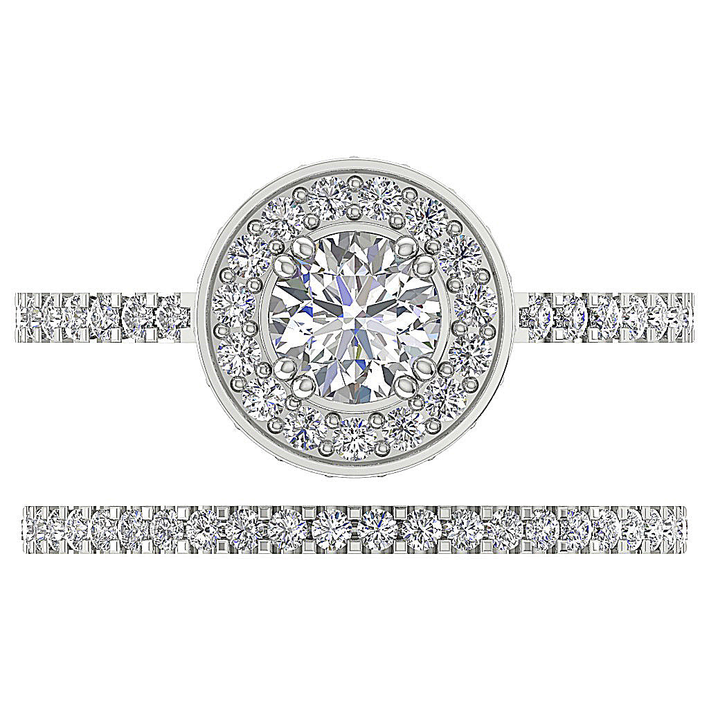 14kGoldBridalRingSetTopView
