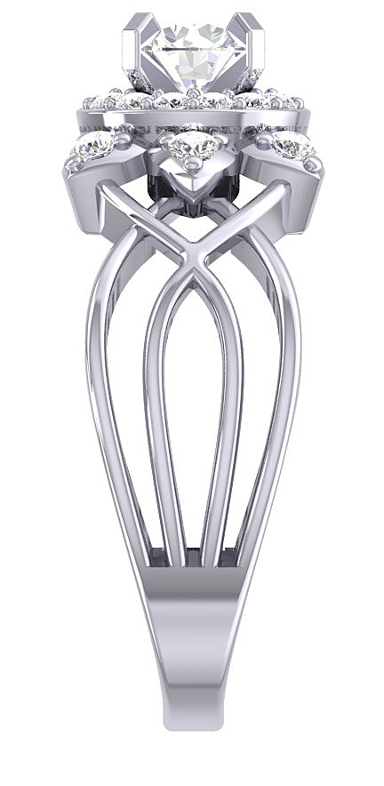 14K Gold Designer Solitaire Engagement Ring For Women SI1 G 0.90 Carat Natural Diamond