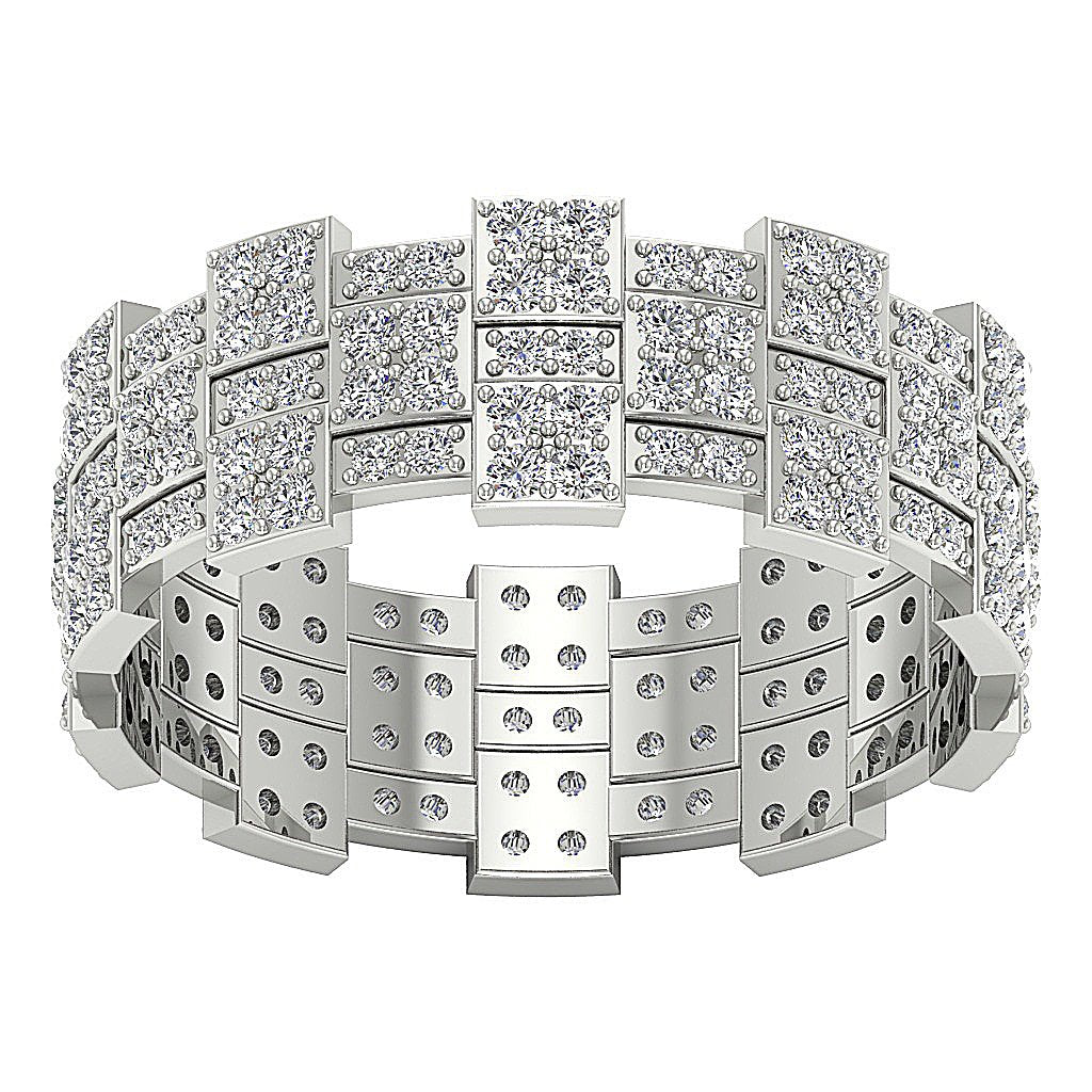 SI1 G 1.75 Ct Genuine Diamond 14k Solid Gold Vintage Engagement Eternity Ring