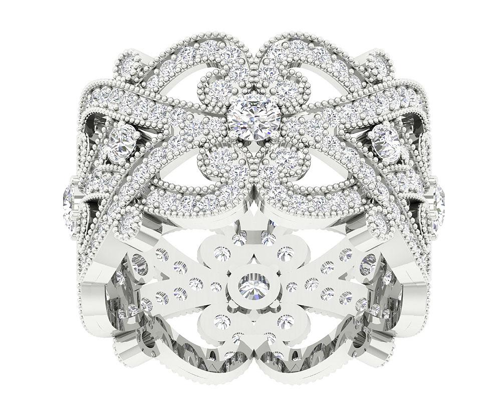 Designer Eternity Wedding Ring I1 G 3.00 Ct Genuine Diamond 14k Solid Gold Prong Set