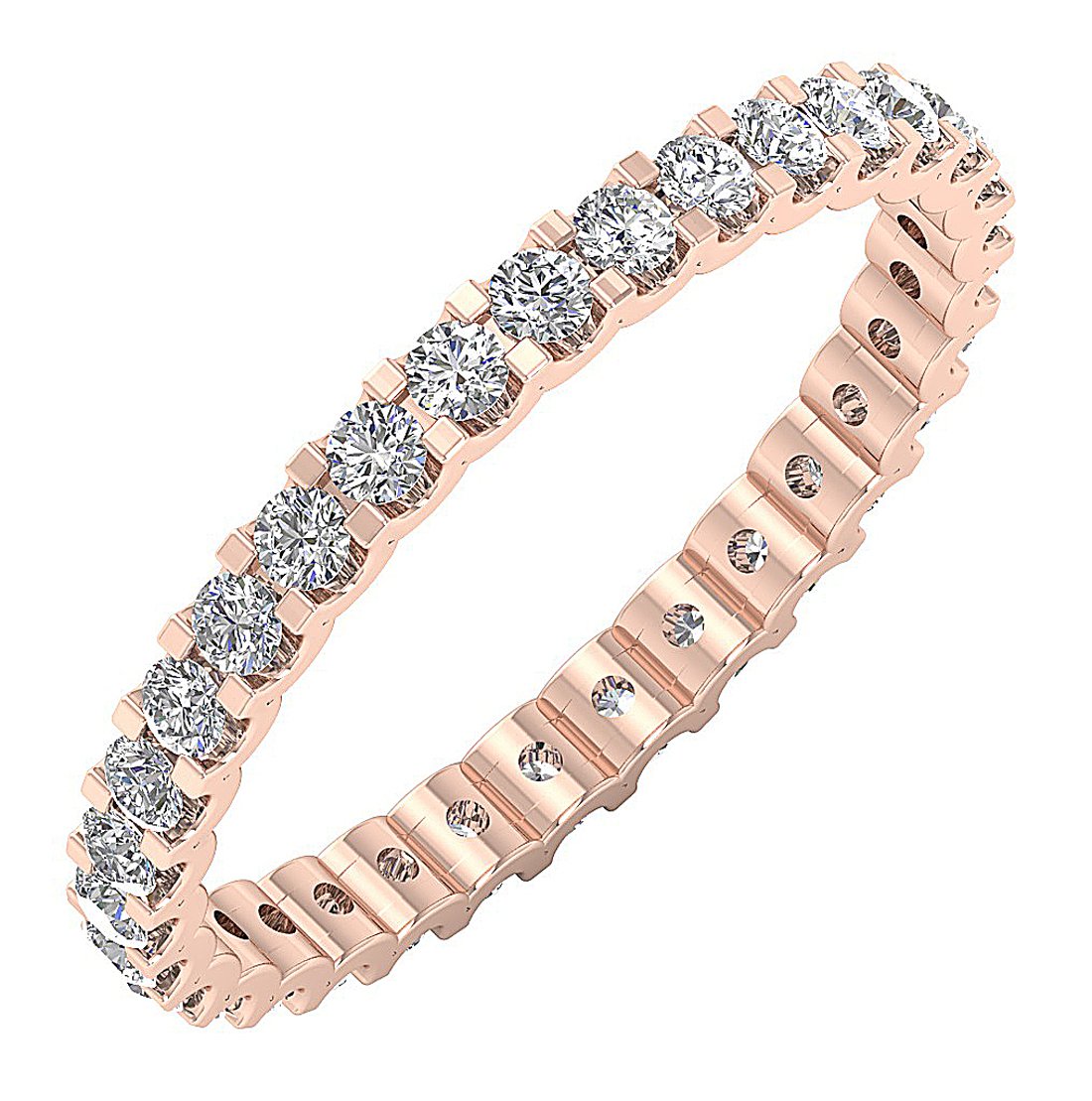 RoundDiamondEternityRingSet14kWhiteGold