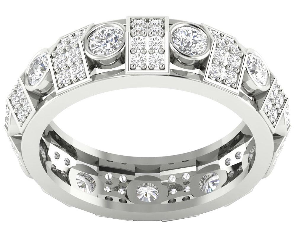 I1 G 2.00 Ct Round Diamond 14k Solid Gold Vintage Engagement Eternity Ring