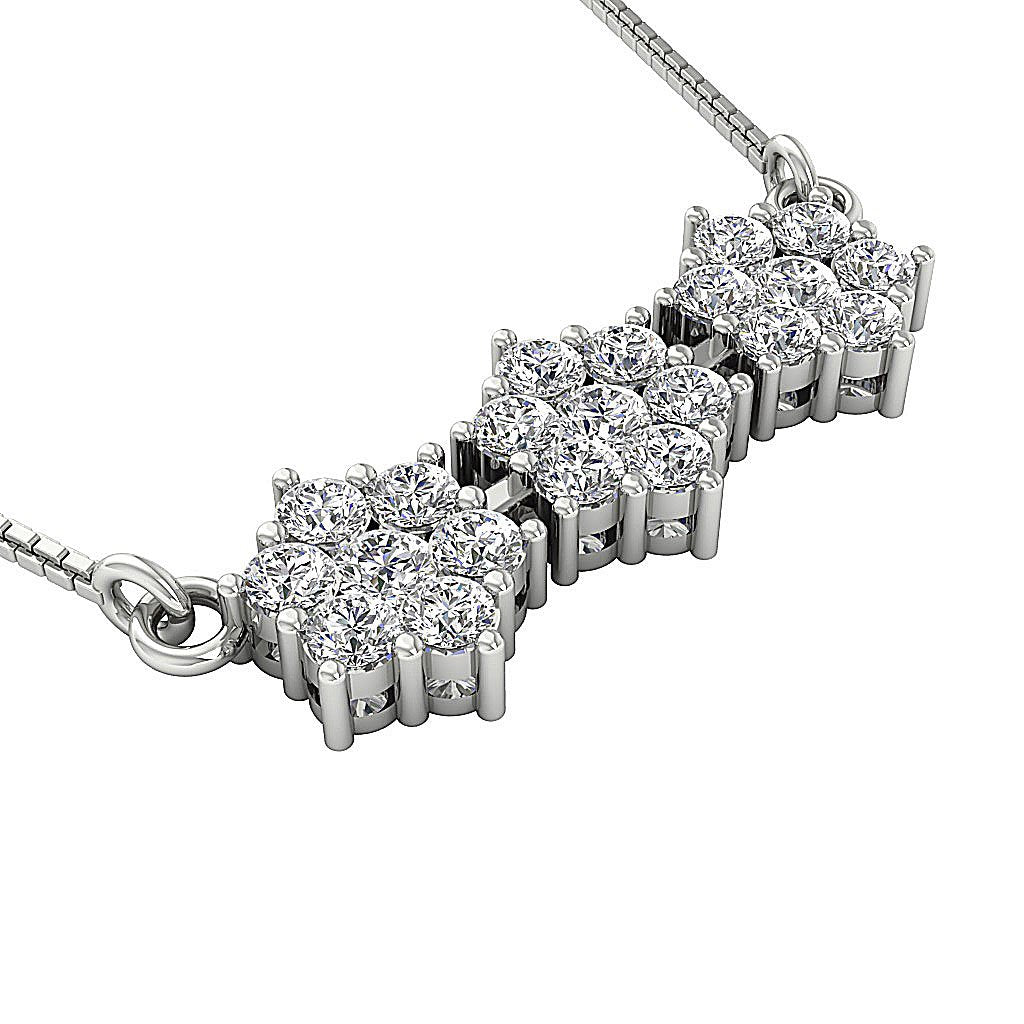 Genuine Diamond I1/SI1 G 1.75 Carat Designer Fashion Pendants 14k/18k Gold