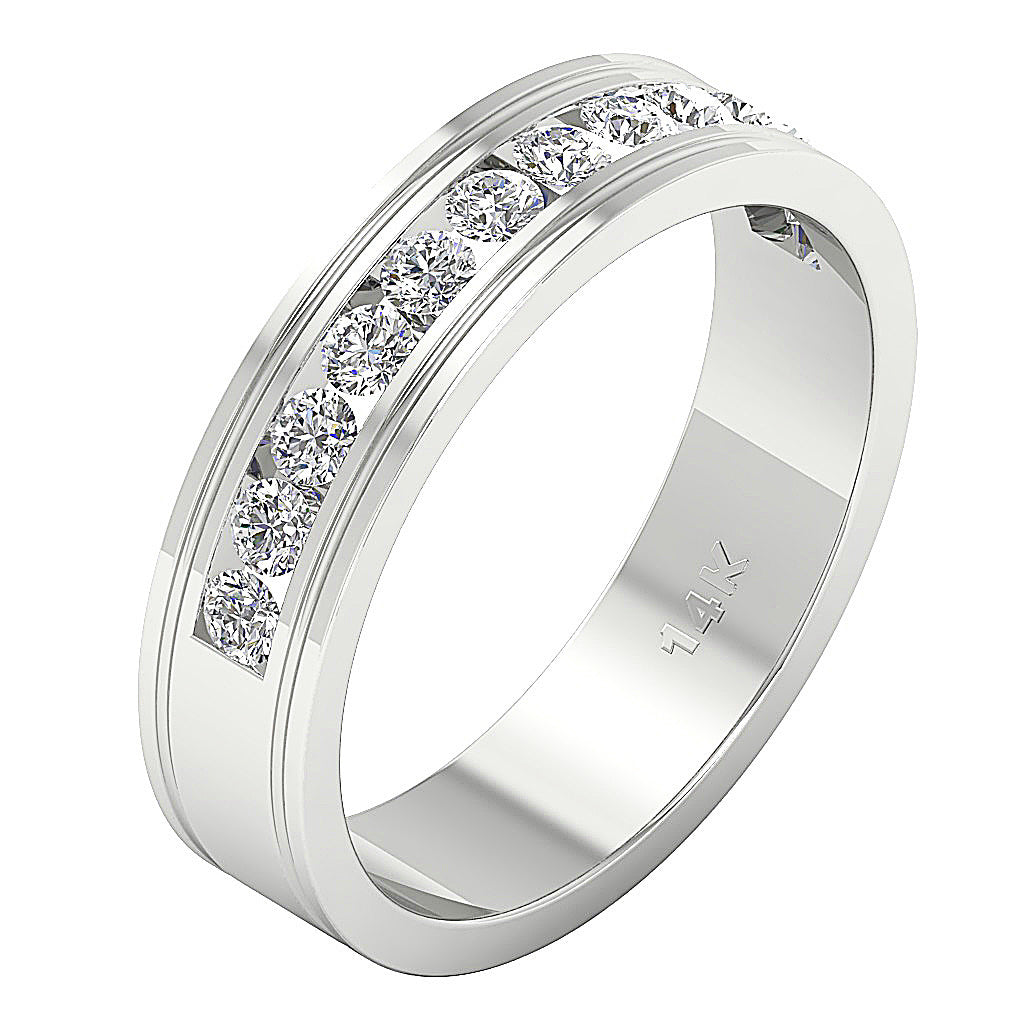 MensRoundDiamondStackableRing
