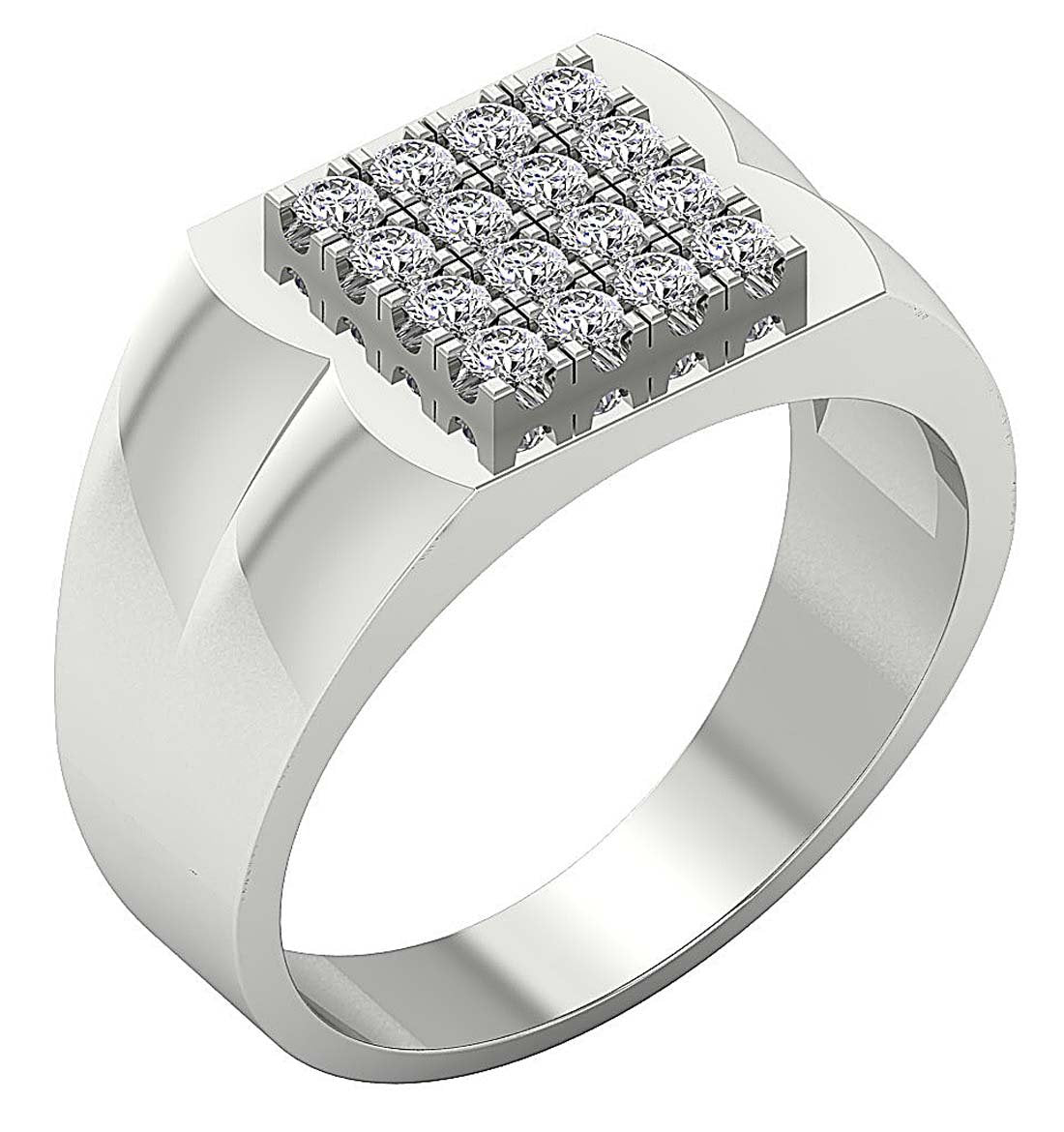 14k Solid Gold I1 G 0.70 Ct Mens Anniversary Ring Natural Diamond Prong Set 12.00 MM