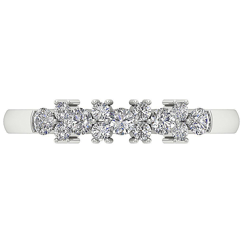 14K Solid Gold Anniversary Ring Round Diamond I1 G 0.75 Ct Prong Set