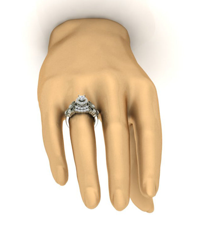 Diamond For Good Wedding Band Sets For Women SI1 G 1.20 Ct Natural Diamond Gold