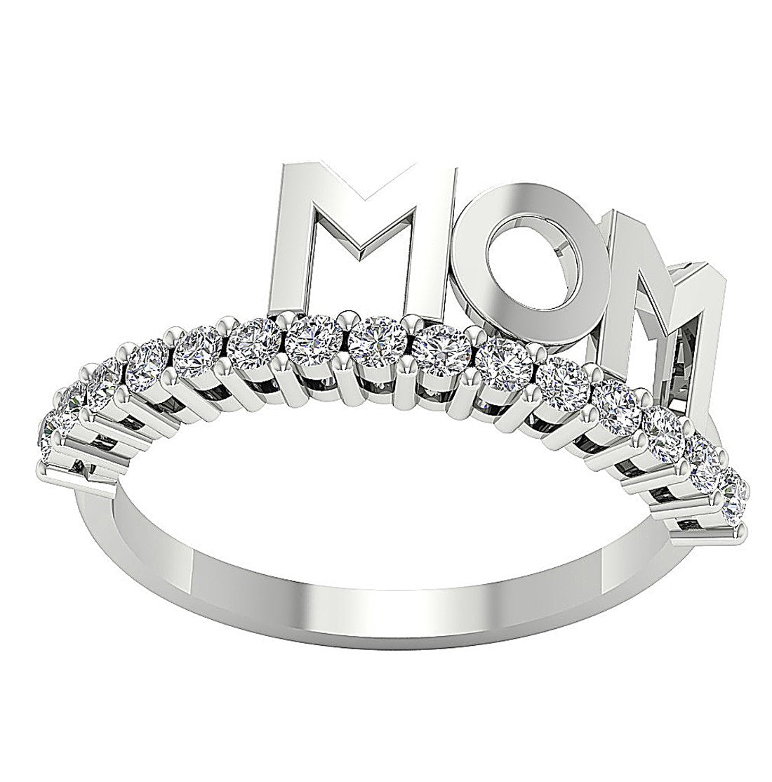Mother Day Design Ring I1 G 0.505 Ct Diamond Prong Set 14K Gold 9.50MM