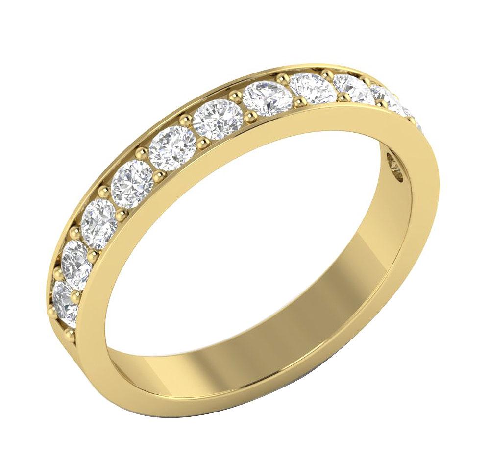 Engagement Genuine Diamond Ring SI1 G 1.00 Ct Round Cut Diamond Prong Set 3.60 MM