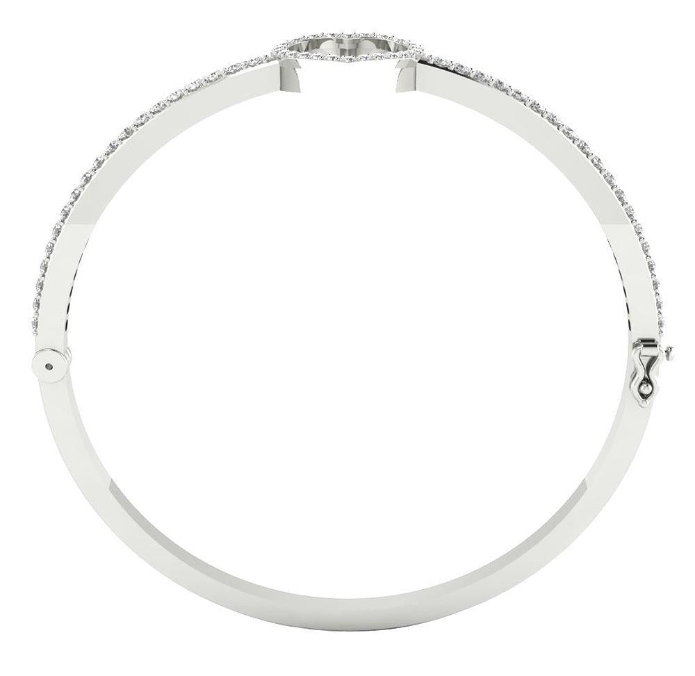 Diamond Bangles Round Diamonds VVS1/VS1/SI1/I1 1.60 Ct 14k/18k White Yellow Rose Gold