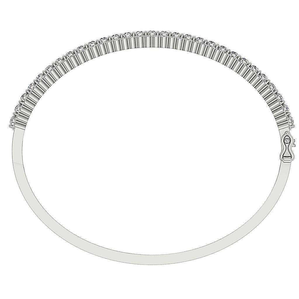 Diamond Bangles 14k/18k Solid Gold Round Diamonds VVS1/VS1/SI1/I1 2.00Ct