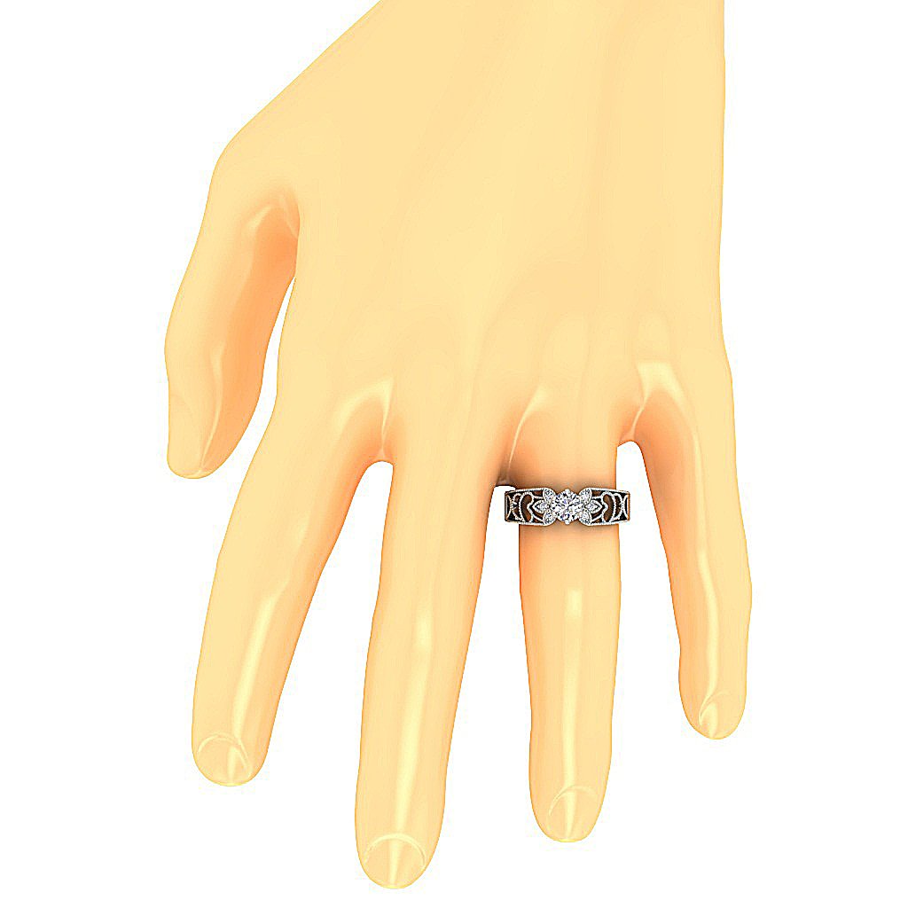 Prong Set Solitaire Wedding Ring Genuine Diamond SI1 G 0.50 Ct 14k Solid Gold 5.40 MM