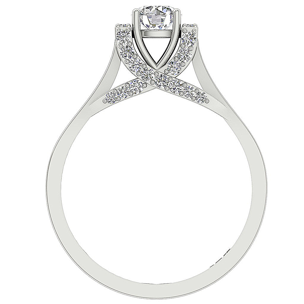 The Dexter Elegant 14k Solid Gold Natural Diamond Solitaire Anniversary Ring