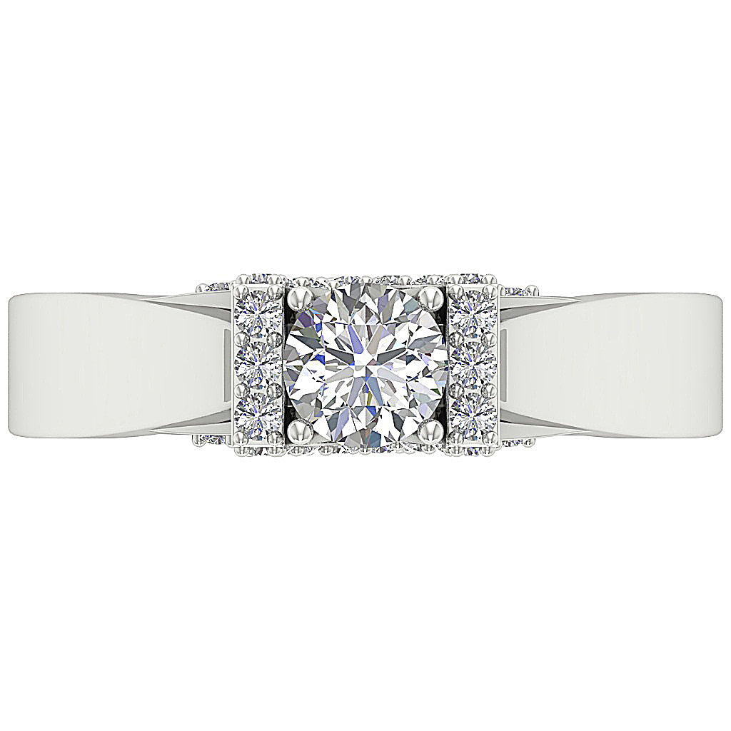 The Dexter Elegant 14k Solid Gold Natural Diamond Solitaire Anniversary Ring