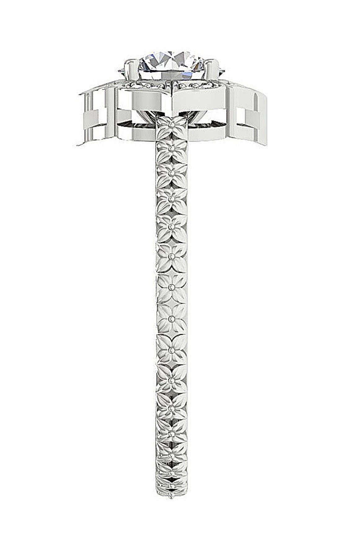 I1 G 1.15 Ct Halo Solitaire Anniversary Ring Round Diamond Prong Set 14k White Gold 11.00 MM