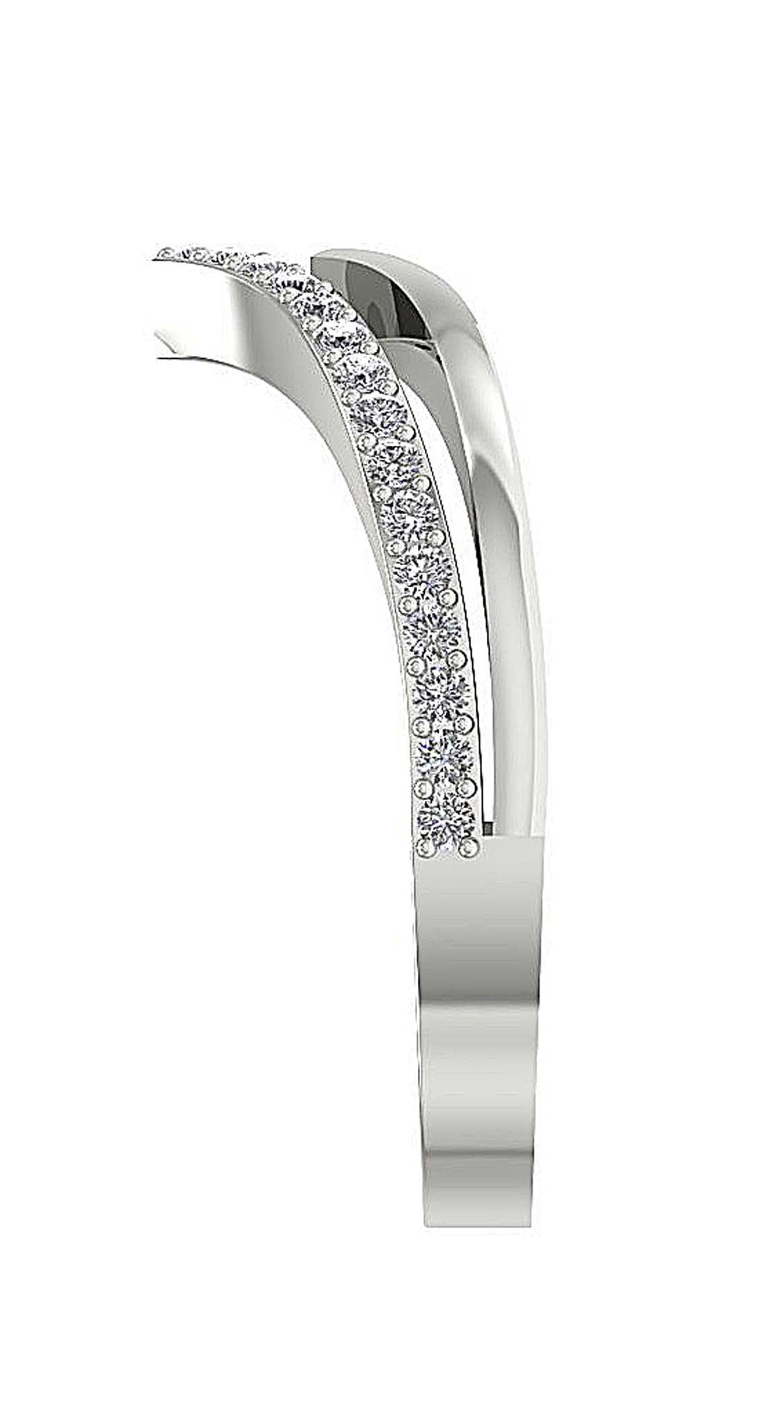 I1G 0.35Ct Designer Diamond Stackable 14K Solid Gold Wedding Ring 8.90MM