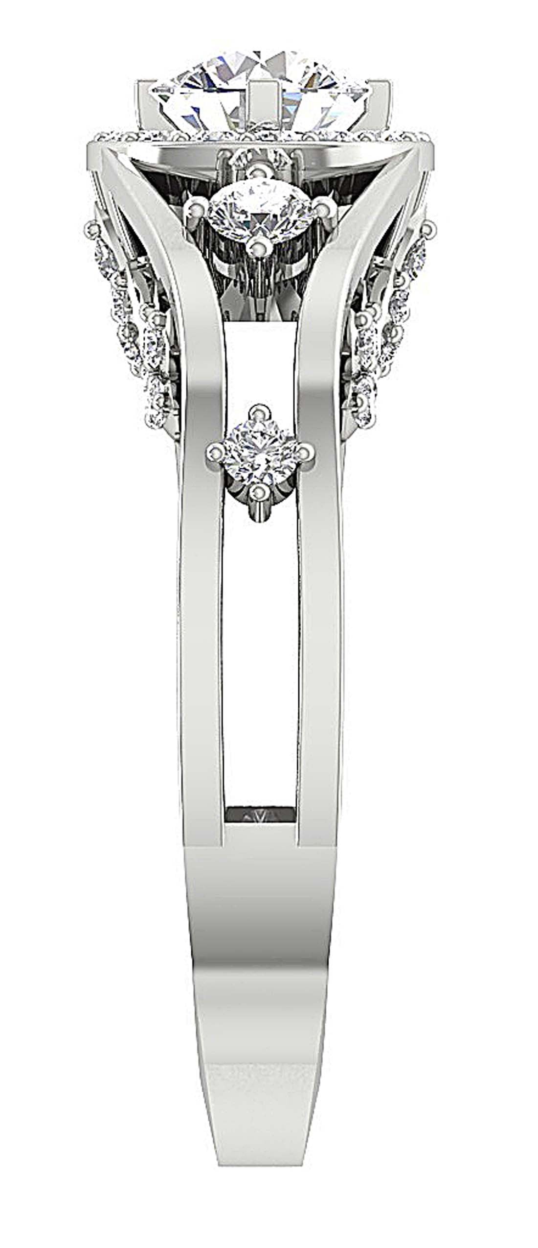 Fashion Genuine Natural Diamond Ring SI1 G 2.00 Ct Prong Set Solid Gold 9.10MM
