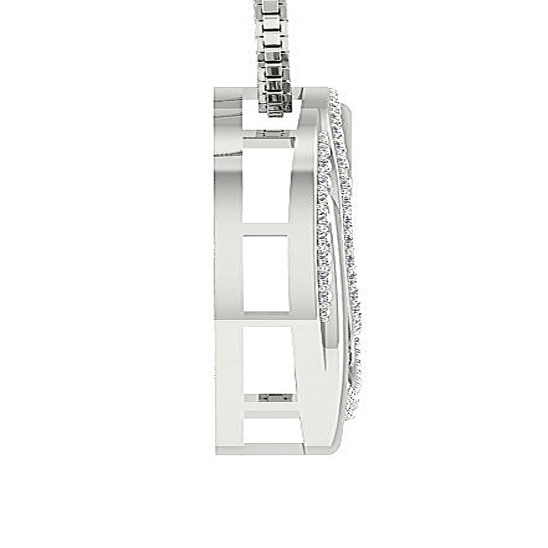 14k/18k Solid Gold Natural Diamond SI1/I1 G 1.10 Ct Designer Circle Pendant