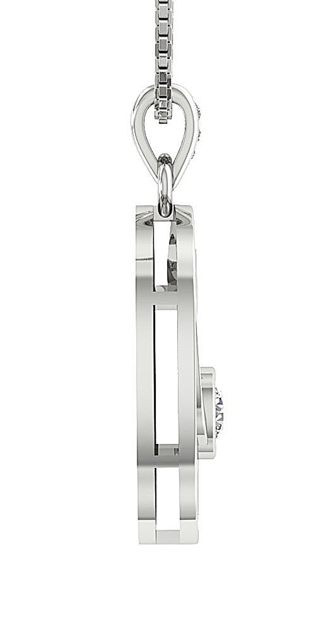 14k/18k Rose Gold Designer Anniversary Pendants Round Diamond I1/SI1 G 1.10 Ct Prong Set