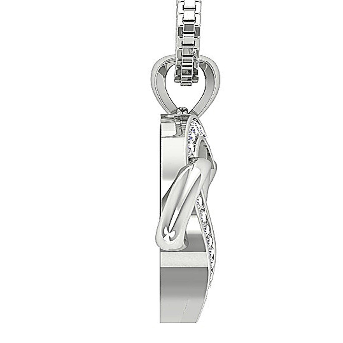 Round Diamond VVS1/VS1/SI1/I1 0.55 Ct Heart Infinity Shape Pendant 14k/18k Gold
