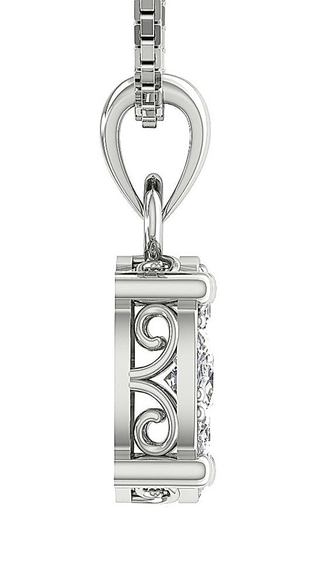 SI1/I1 G 1.00 Carat Unique Circle Shape Pendant 14k/18k Solid Gold Genuine Diamond