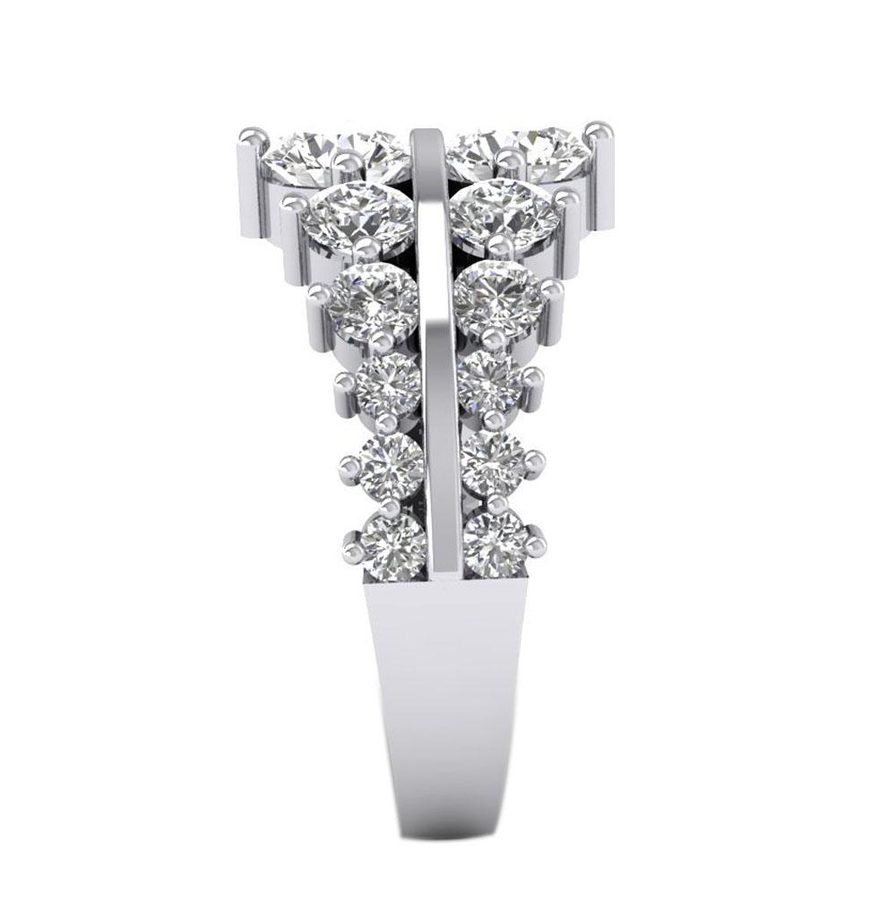 I1 G 1.80 Carat Natural Diamond Unique Style Wedding Ring 14k Solid Gold