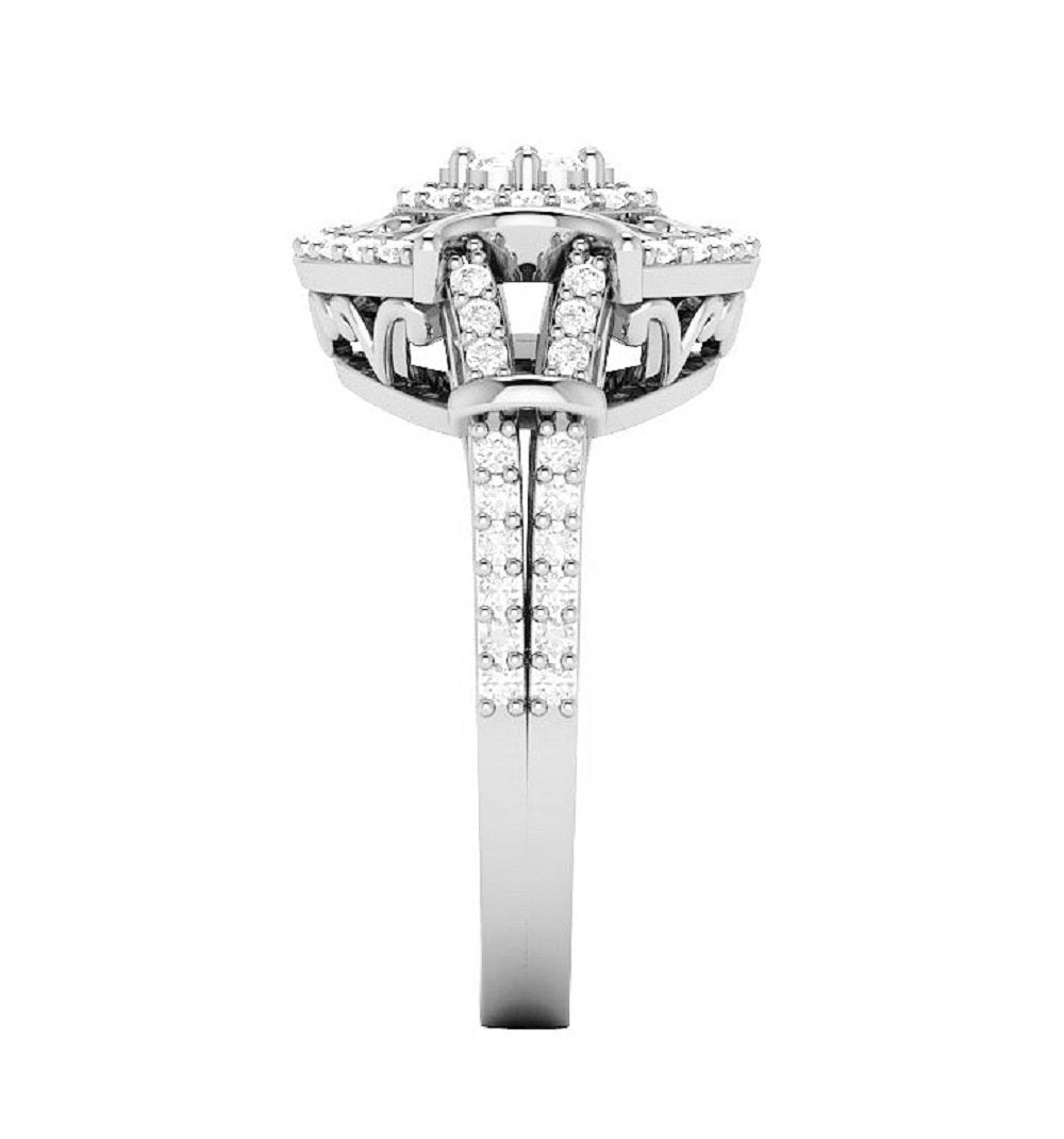 14k Solid Gold Genuine Diamond SI1 G 0.65 Carat Vintage Engagement Ring