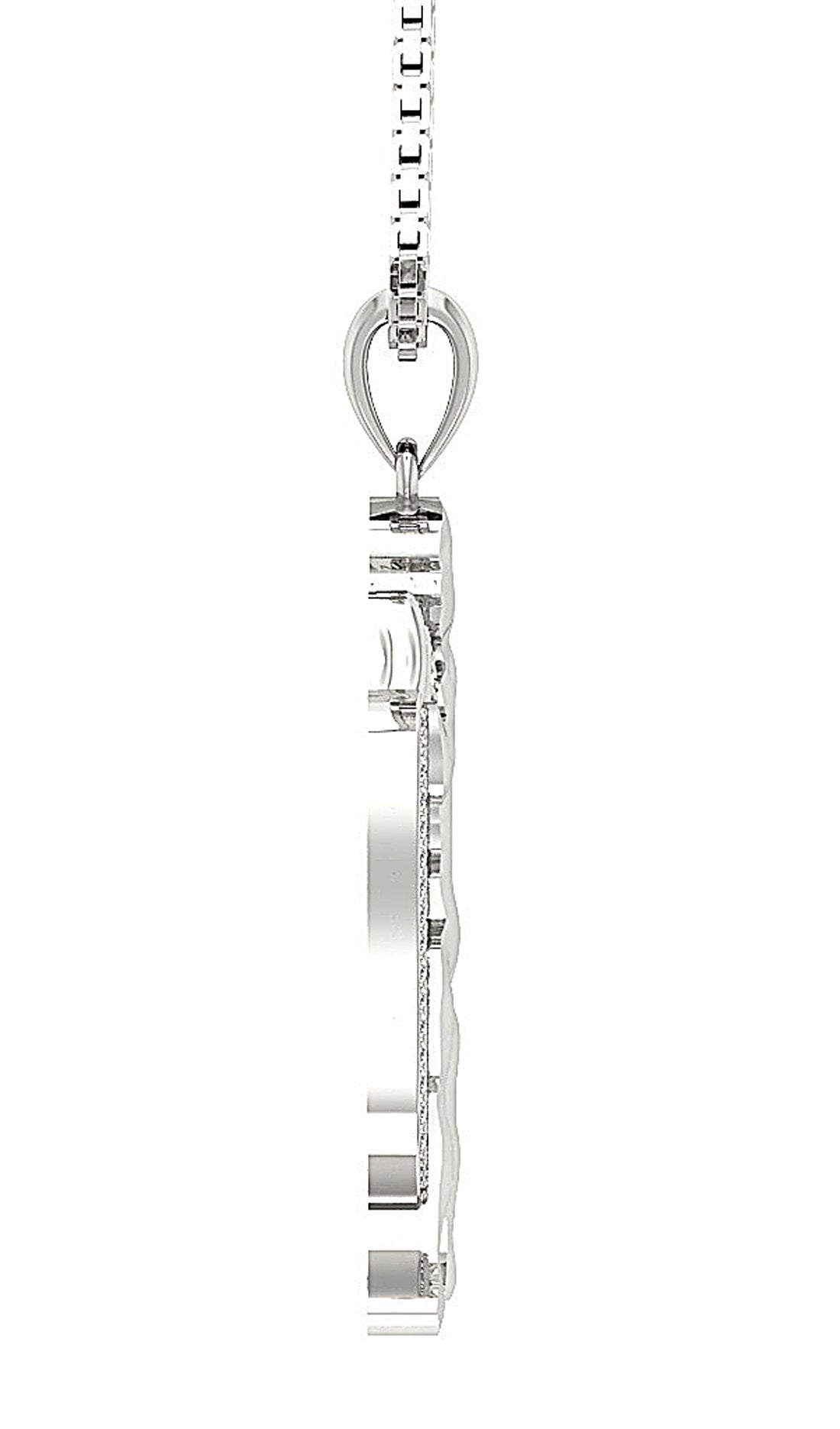 Round Diamond I1/SI1 G 0.35 Carat Aquarus Zodiac Sign Pendant Necklace 14K/18K Gold