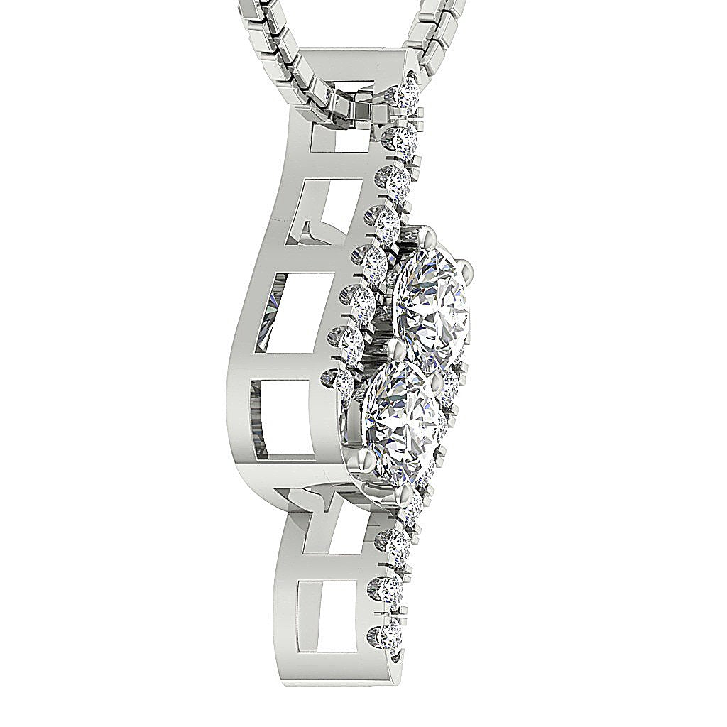 Genuine Diamonds SI1/I1 G 0.50 Carat Designer Fashion Pendants 14k/18k Gold