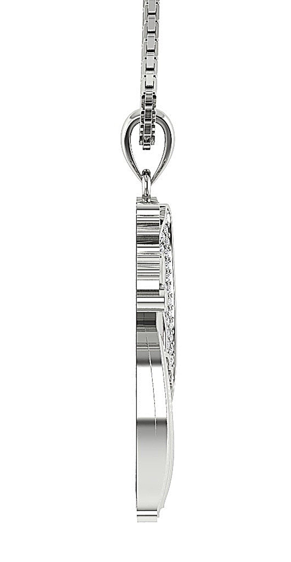 Natural Diamond Virgo Zodiac Sign Engagement Pendant I1/SI1 G 0.25 Ct 14K/18K White Gold Prong Set