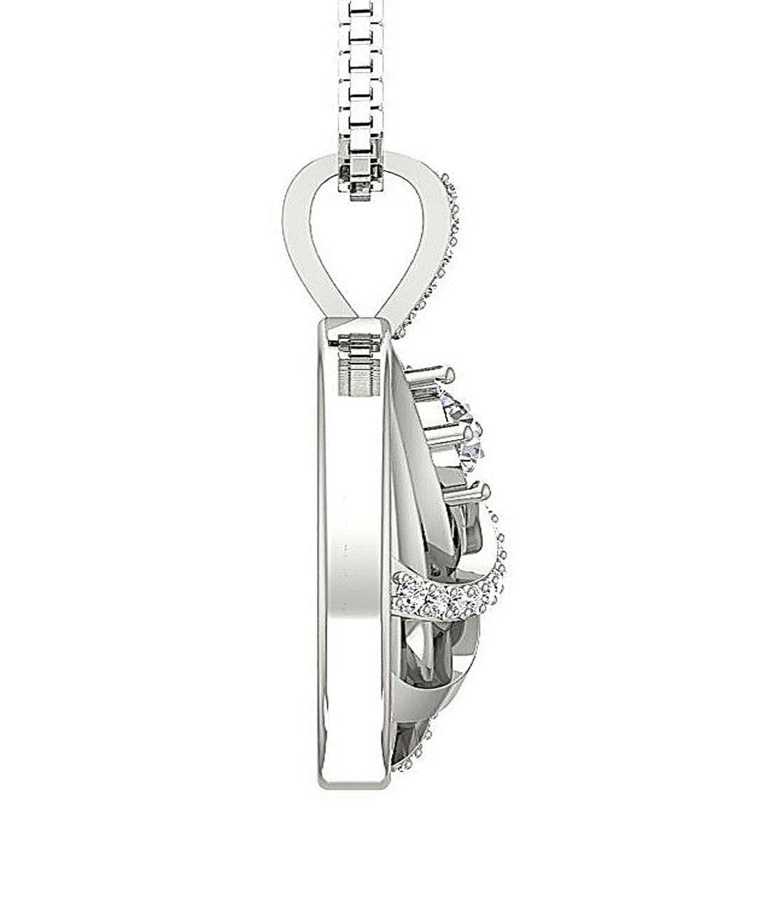 Designer Fashion Pendant SI1/I1 G 0.55 Carat Round Diamond 14k/18k Solid Gold