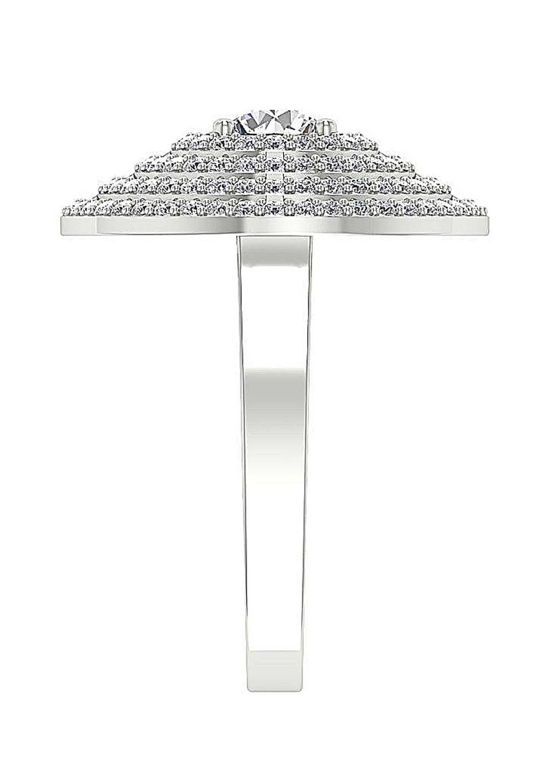 Natural Diamond Designer Right Hand Engagement Ring I1 G 2.10 Ct 14k White Yellow Rose Gold