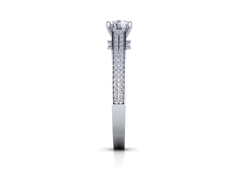 14k Solid Gold Genuine Diamond SI1 G 1.60 Carat Designer Unique Wedding Ring