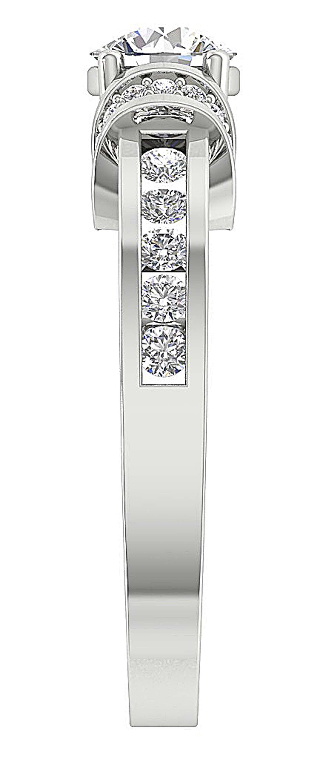 Designer Wedding Natural Diamond Ring 14K Solid Gold Round Cut SI1 G 1.75 Carat