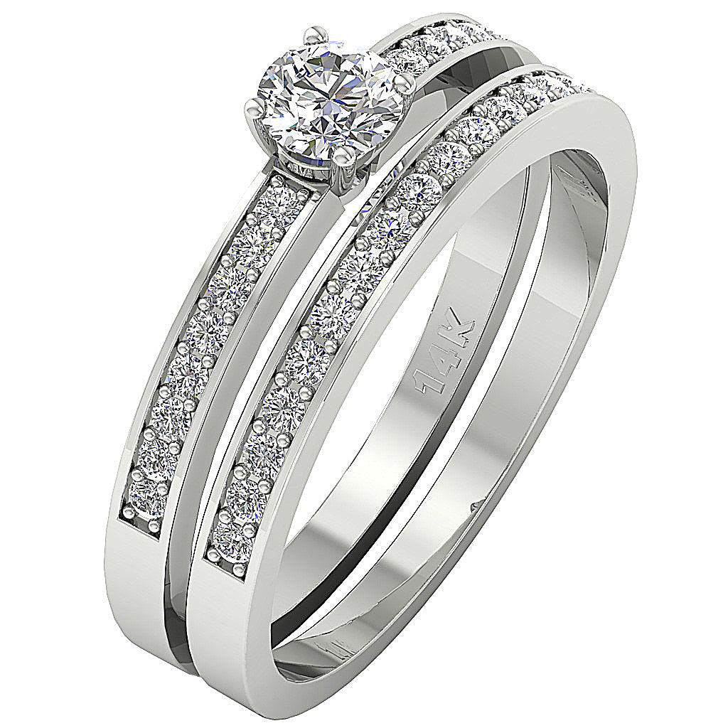 SideViewGenuineDiamondBridalRing