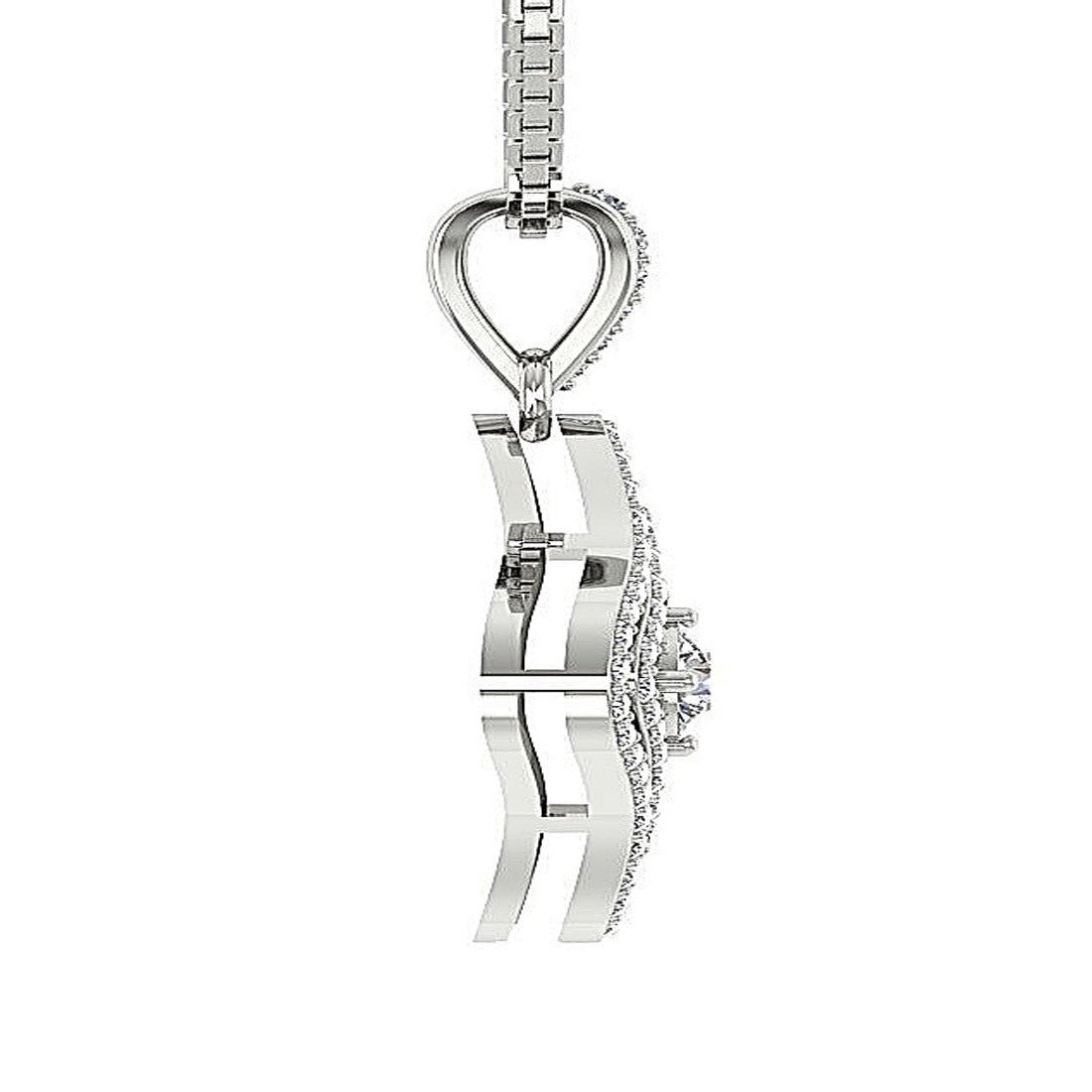 SI1/I1 G 0.80 Carat Designer Fashion Pendant 14k/18k Solid Gold Genuine Diamond