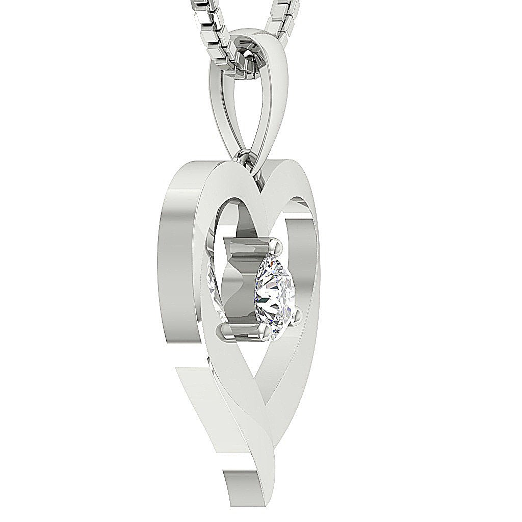 SideViewNaturalDiamondPendant14kGold