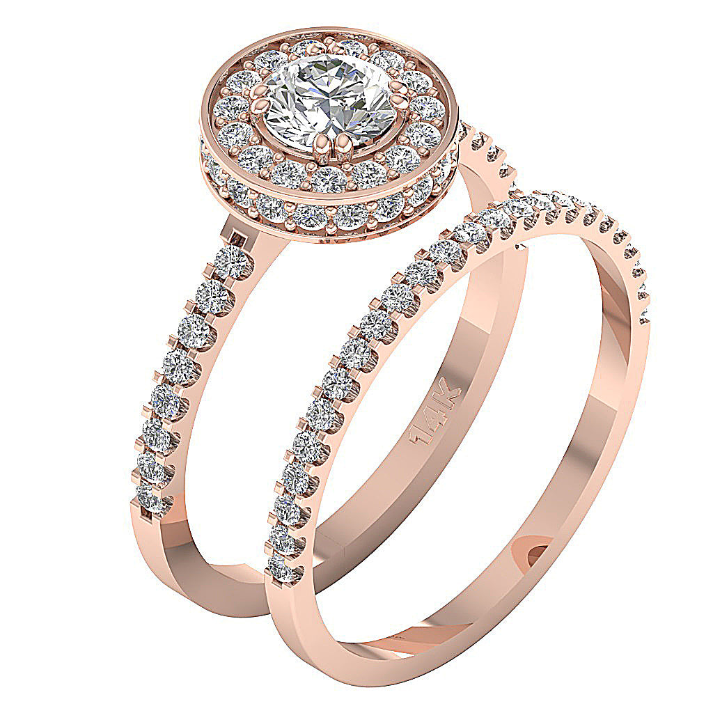 SideViewVintageStyleBridalRingPaveSet