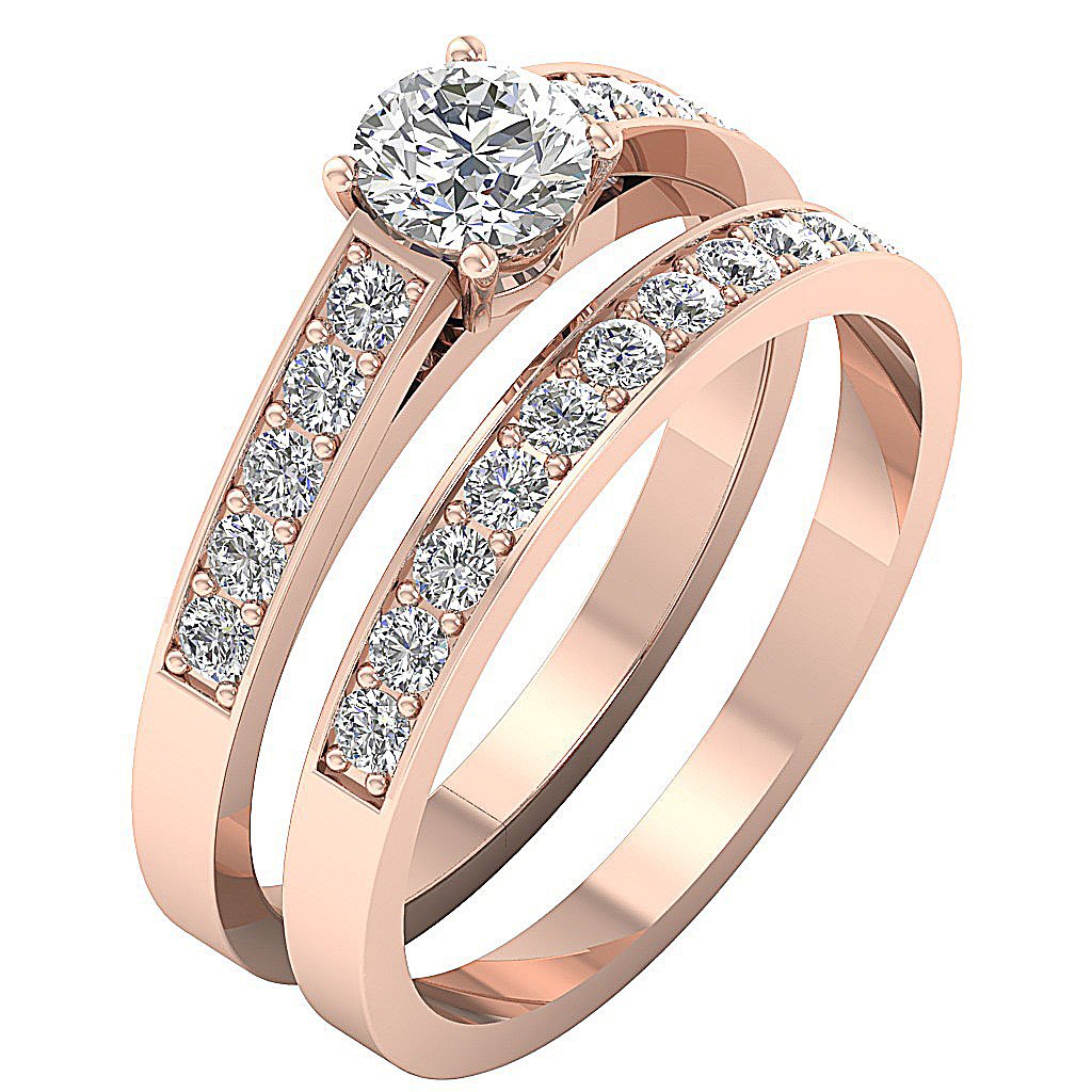 I1 G 1.45 Carat Bridal Wedding Ring Prong Set Genuine Diamond 14K Solid Gold 7.10 MM