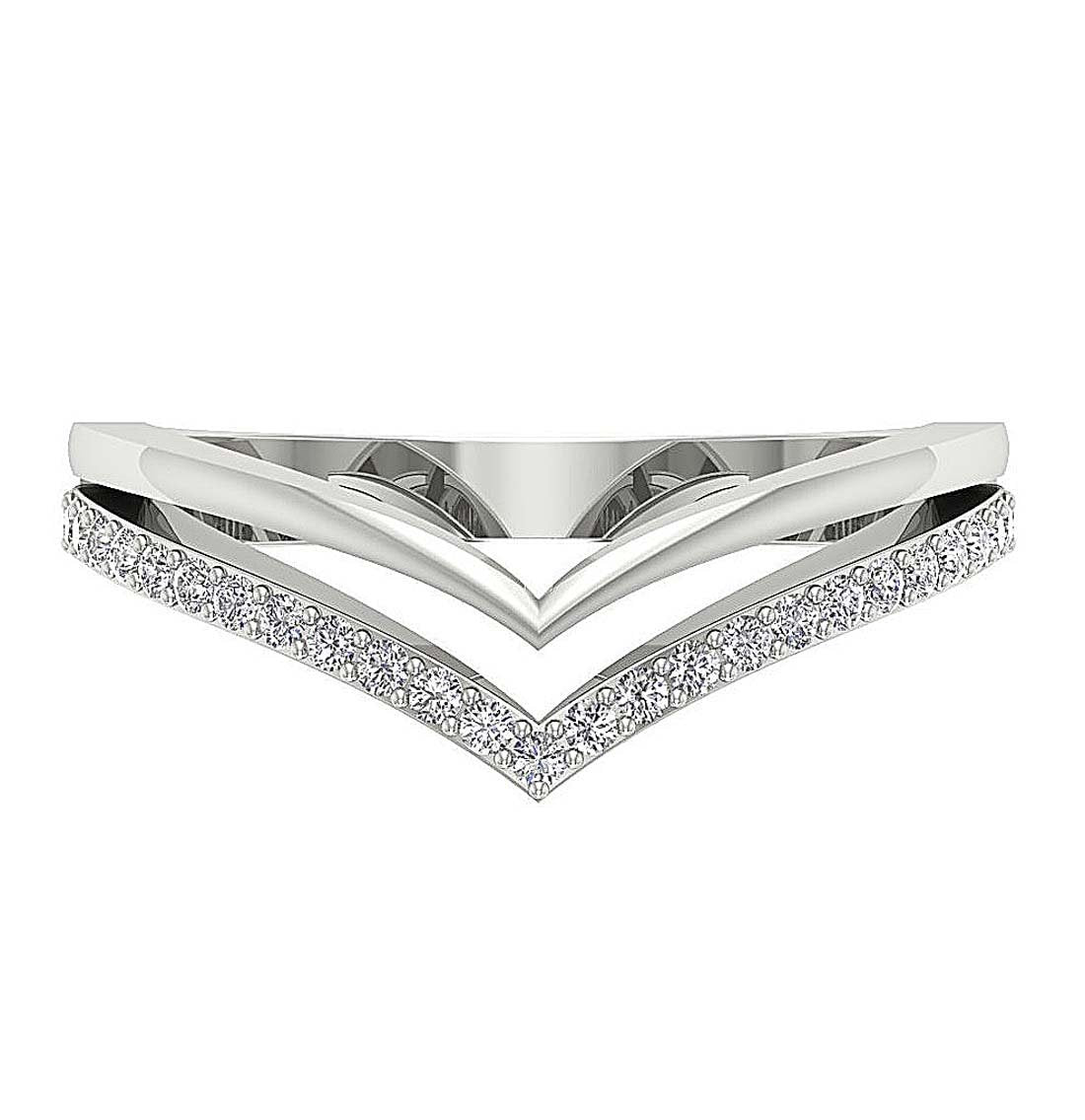 I1G 0.35Ct Designer Diamond Stackable 14K Solid Gold Wedding Ring 8.90MM